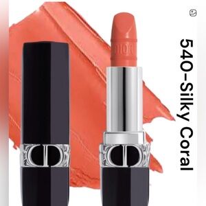 Dior Rogue 540 Silky Coral Satin Lipstick NWOT